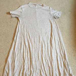 Light grey midi tee dress